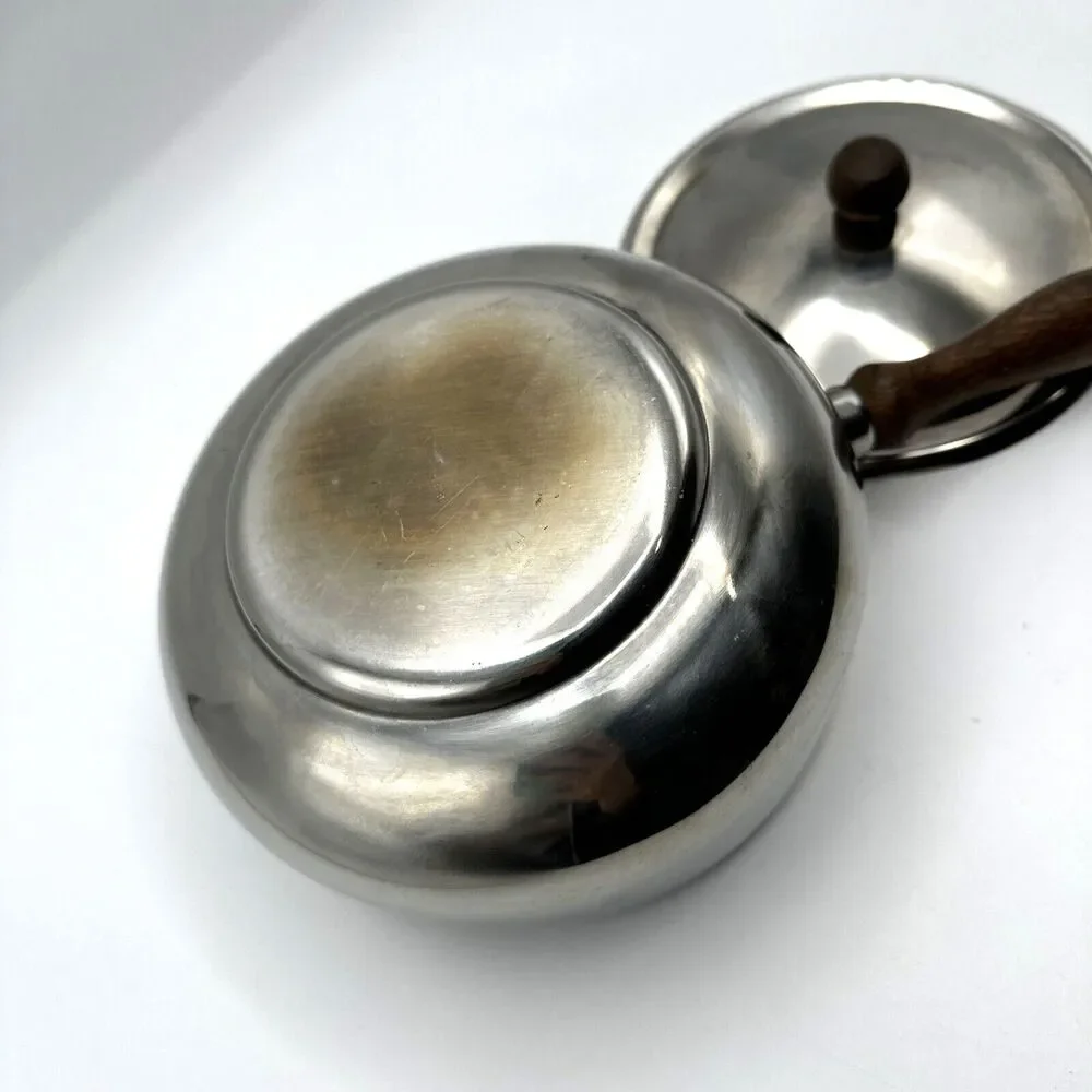 Stainless Steel Sauce Pot Wooden Handle made in Japan **SEE DESCRIP**